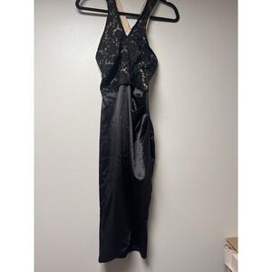 Grace‎ Karin Dress Size 8 Black With Lace